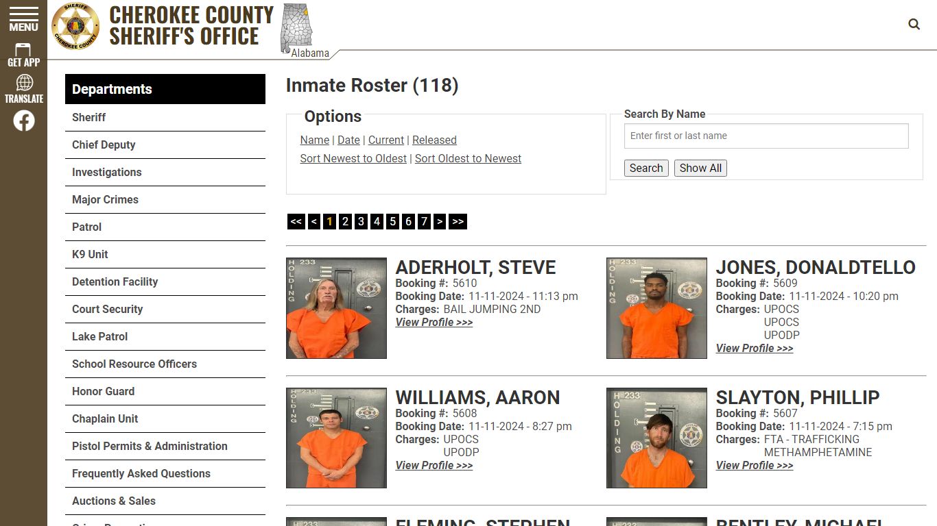 Inmate Roster - Current Inmates Booking Date Descending - Cherokee ...